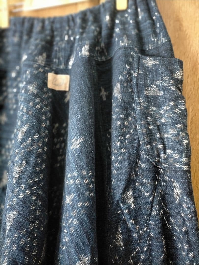 うさとの服 usaatoモモンガパンツ 藍染