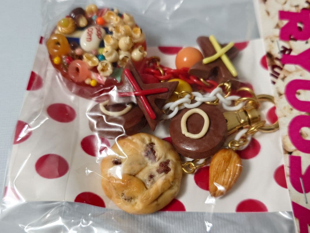 Ryuusa☆クッキー＆ポップコーンキーホルダー☆フェイクスイーツ