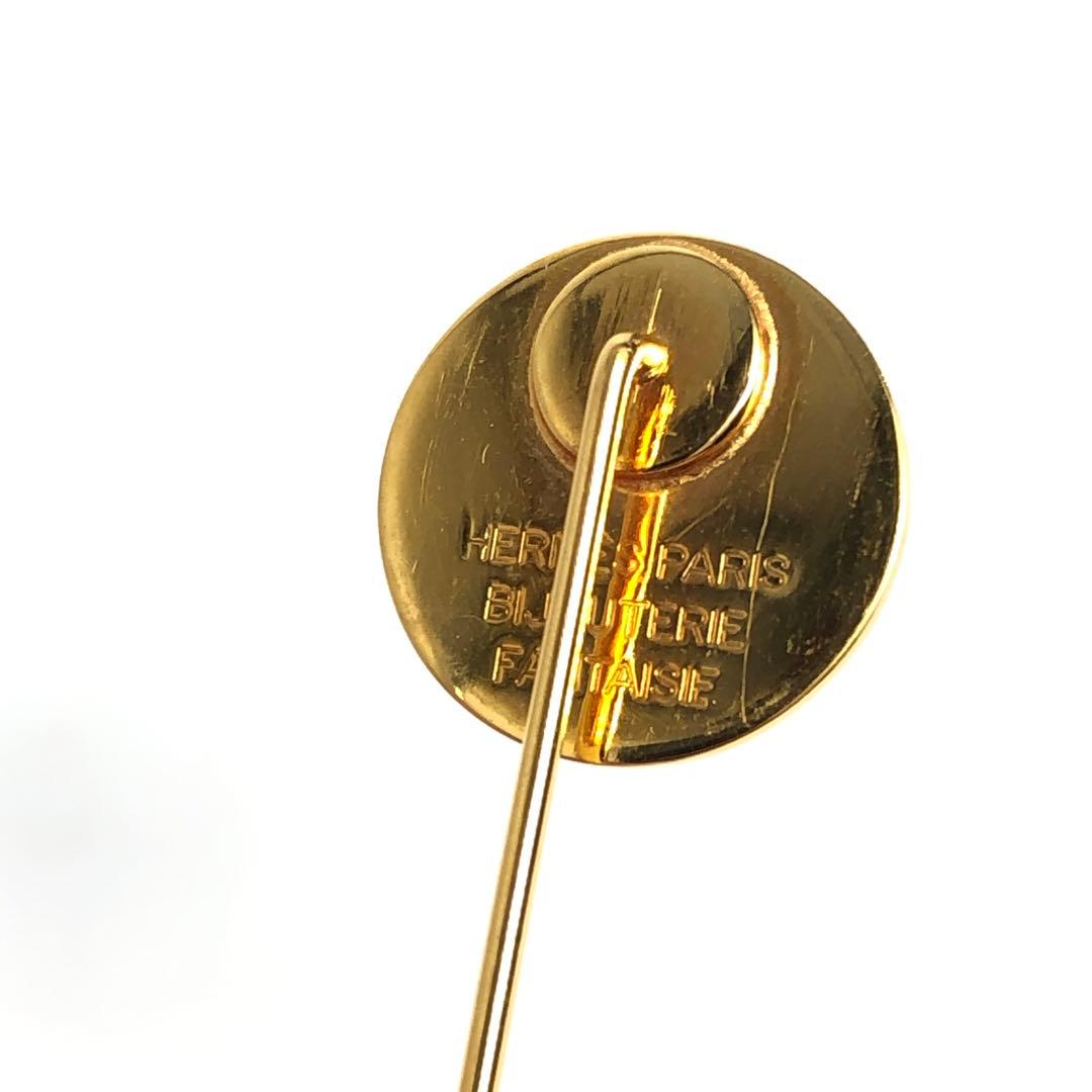 HERMES エルメス セリエ ピンブローチ ハットピン ゴールドカラー