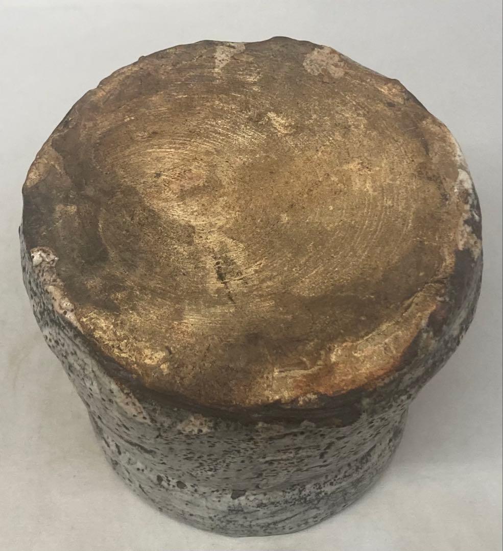 B538b 鼠志野 水指　作者不詳　木箱無し　茶道具