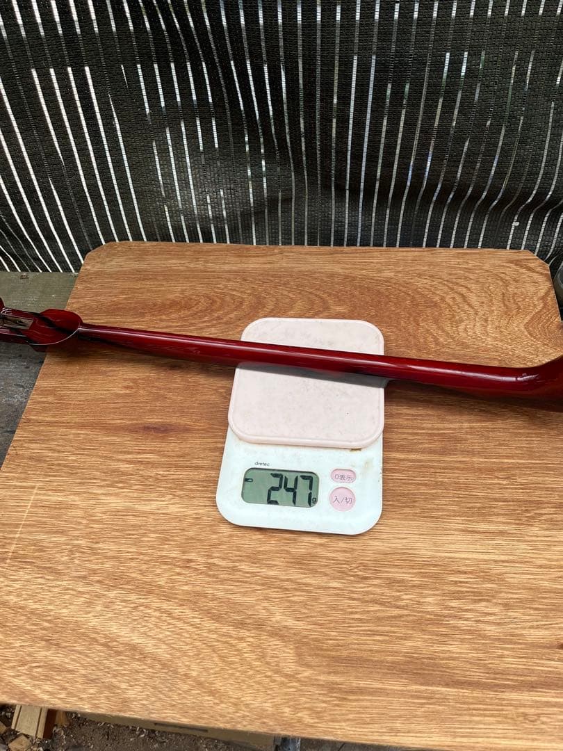 沖縄三線　黒柿(縞杢)小与那城型