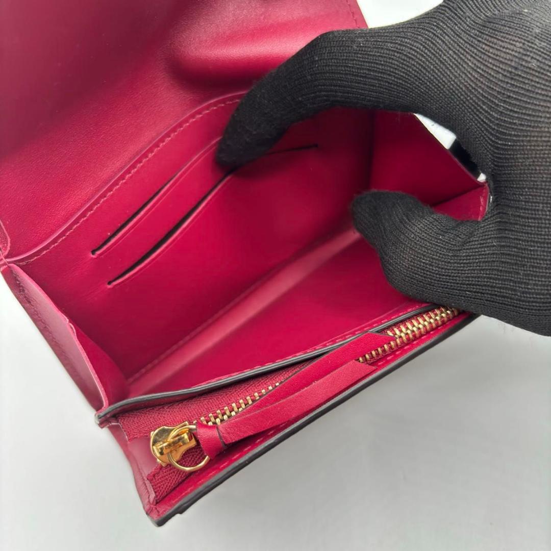 極美品 ルイヴィトン モノグラム フロール コンパクト 折り財布 赤 コンパクト