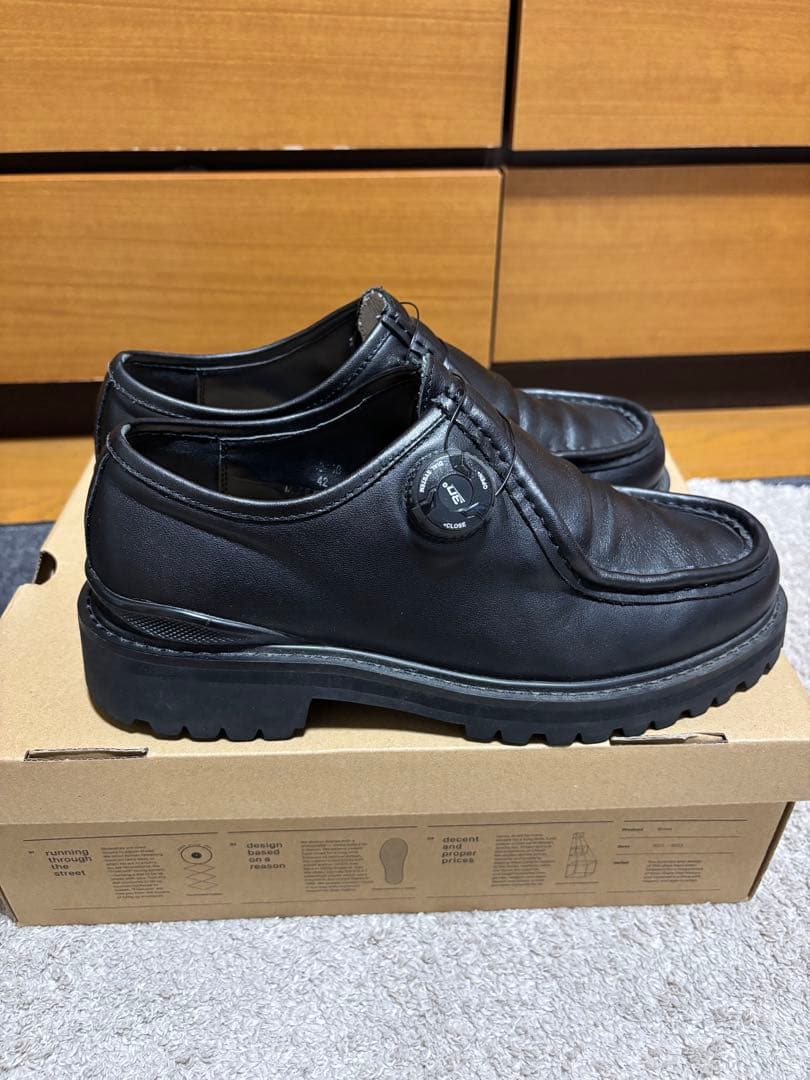 靴 pg steven alan knock black leather 42