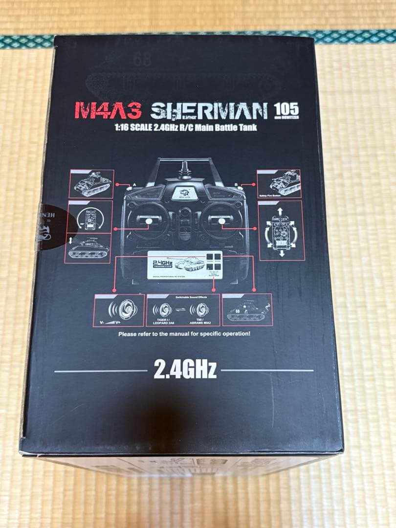 M4A3 SHERMAN 105 ラジコン戦車 1:16 ヘンロン