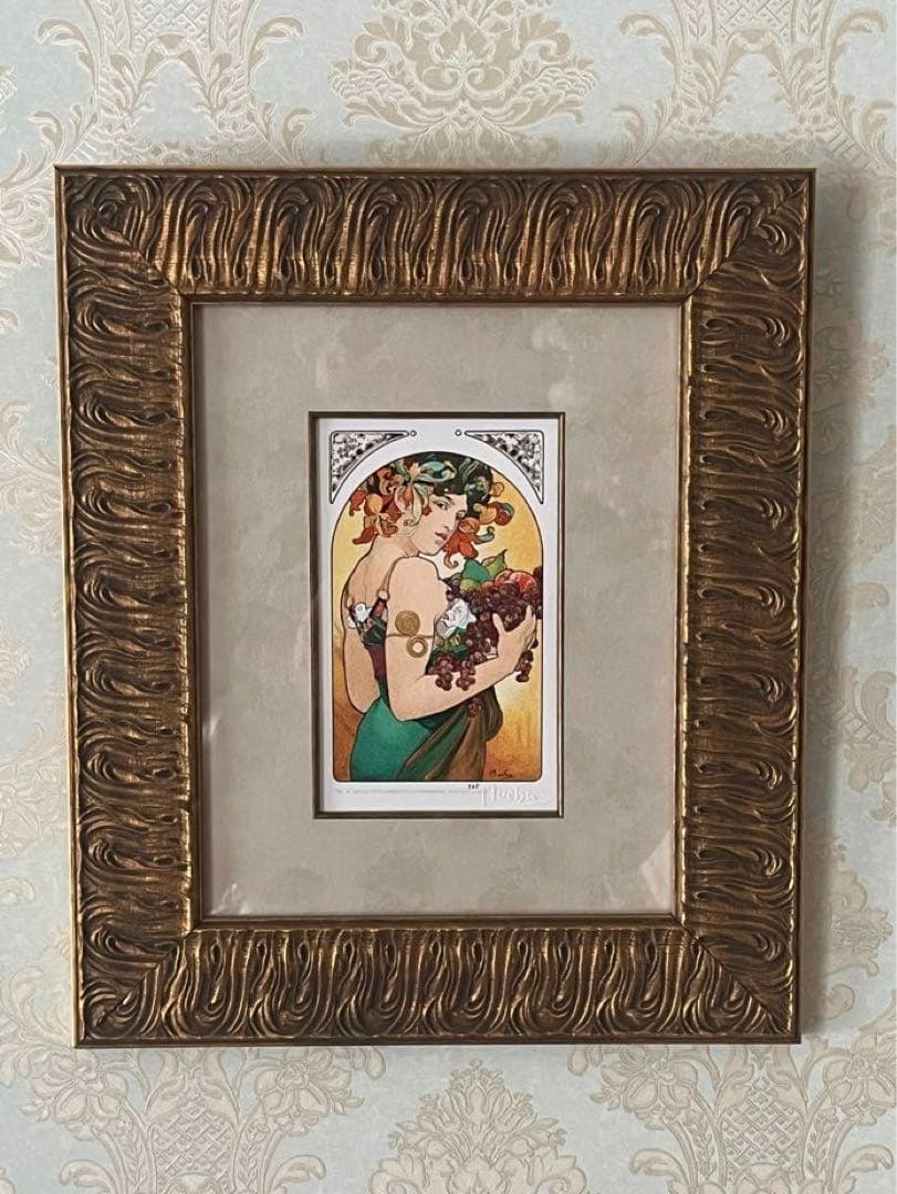 Mucha アルフォンス・ミュシャ フルーツ 果物 リトグラフ アールヌーヴォー