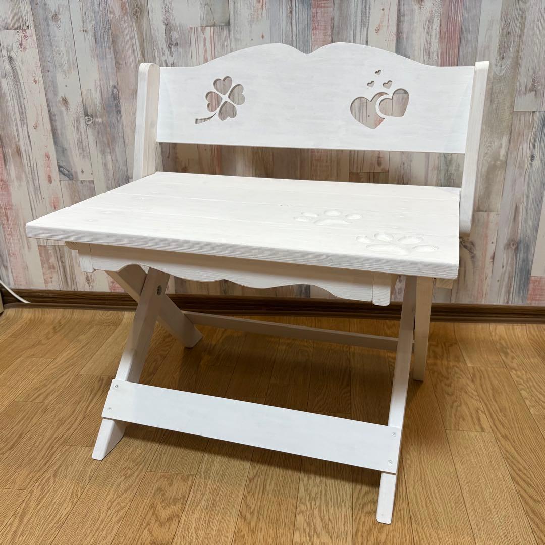 ハンドメイド　ペット用　折りたたみ式　可愛い　ベンチ　撮影用