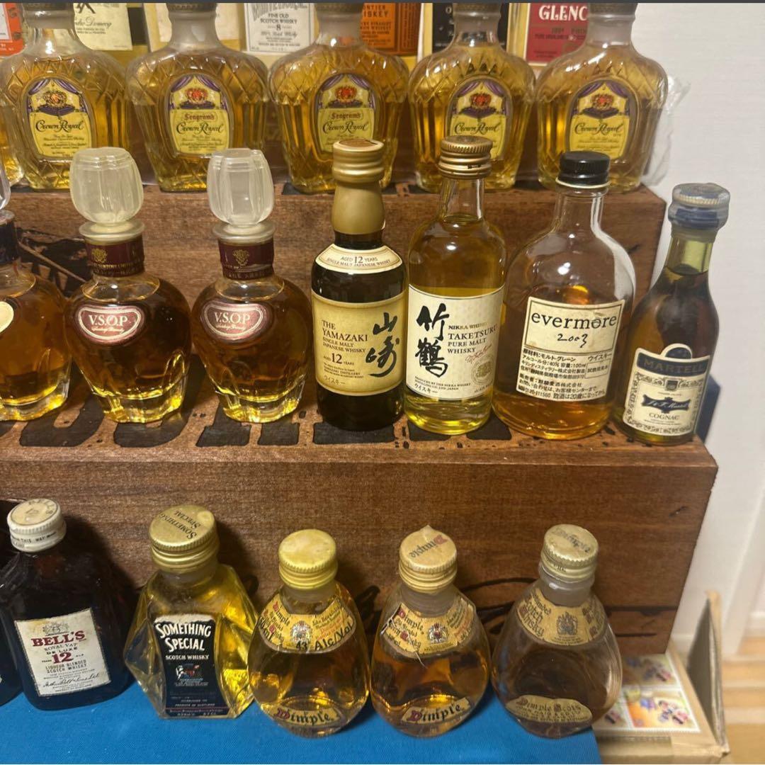 山崎12年竹鶴ウイスキー リキュール ブランデー ミニチュアボトル 28本セット