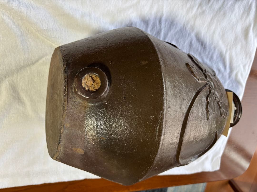 花入り 　古い甕　骨董品　花瓶　古美術