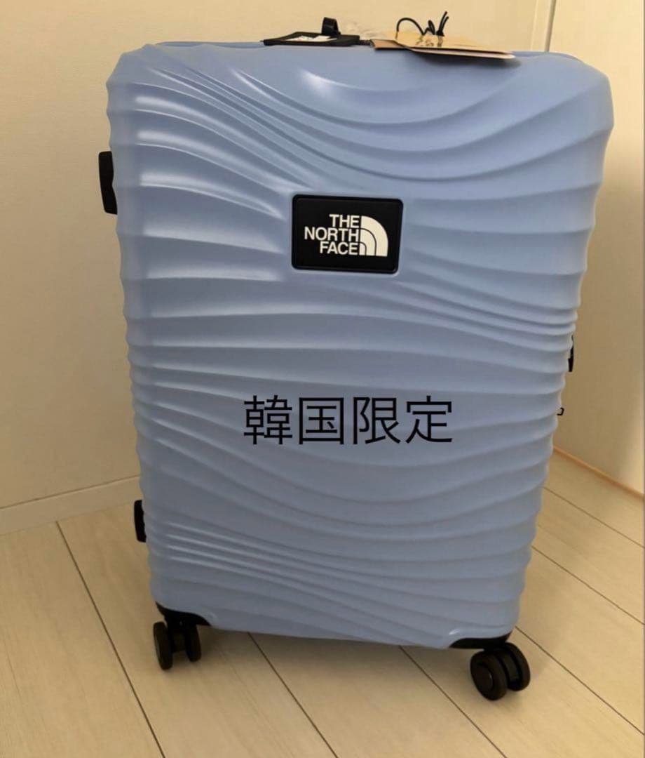 韓国限定 ノースフェイス　24インチ　キャリーケース ライトブルー