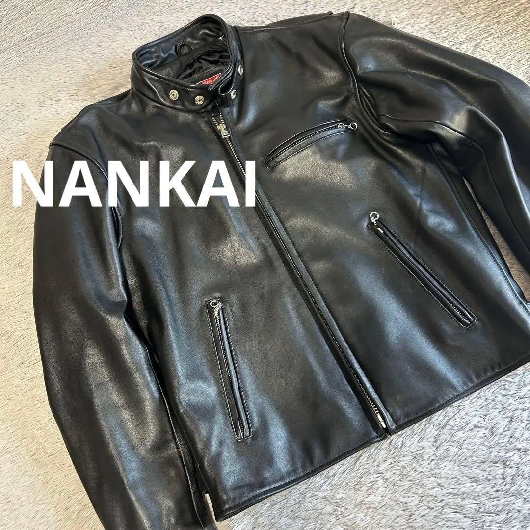 NANKAI ナンカイ　シングルライダース レザージャケット　シングルレザー　L