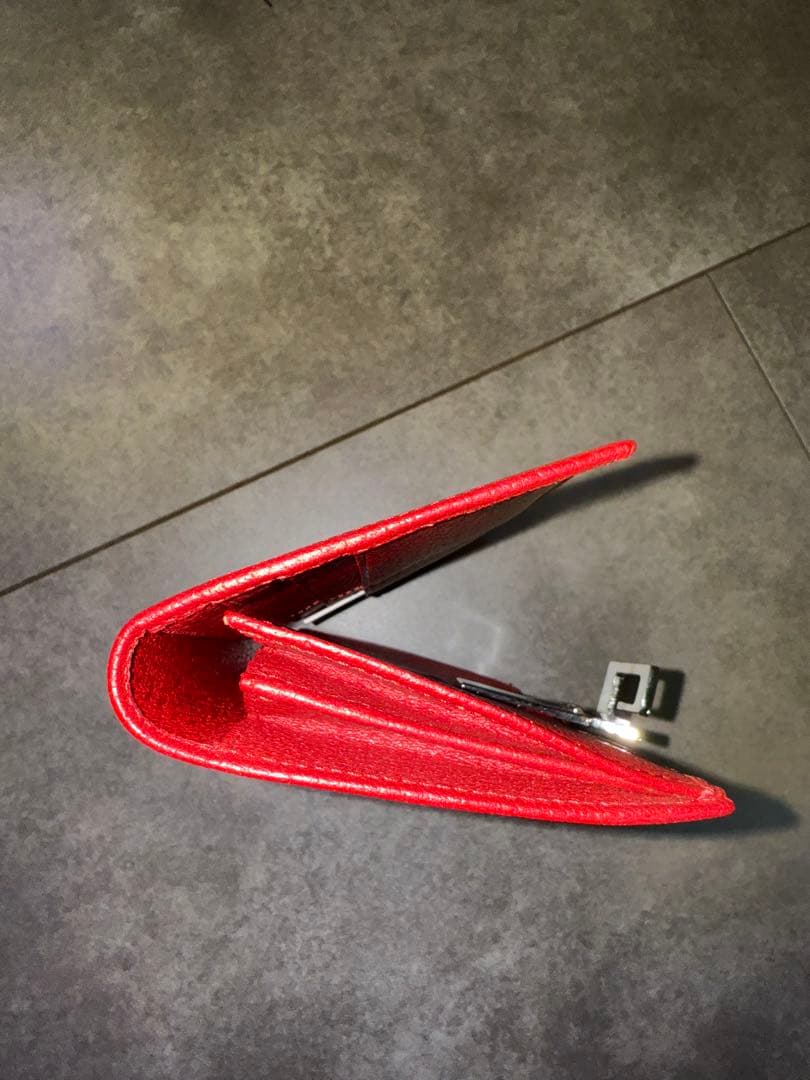 グッチ GUCCI 長財布 G金具 赤　小物 レザー Wホック レディース