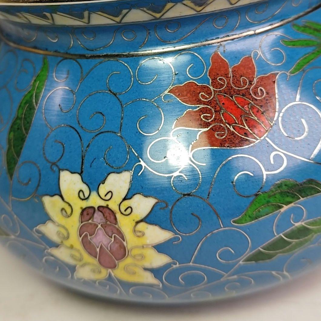 イ884 健水『黄井仁作』『鵬雲斎好　唐物七宝　健水　共箱』茶道具　こぼし　茶受