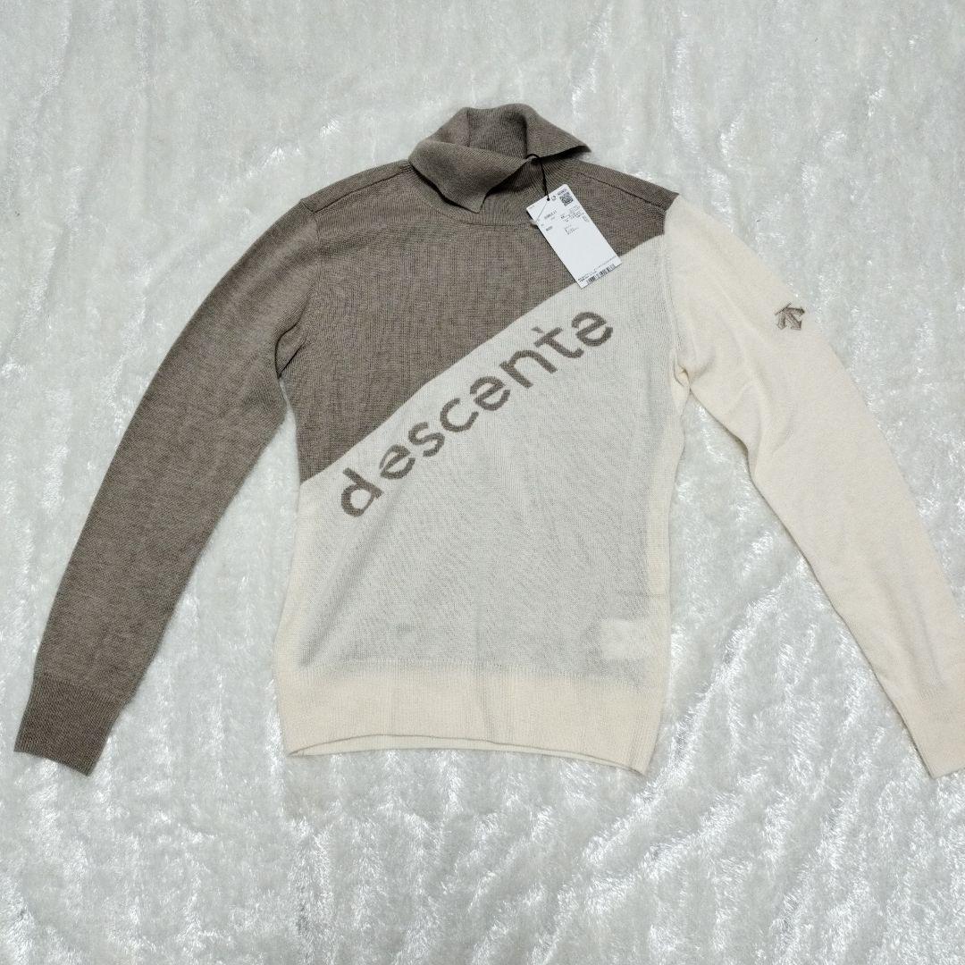 新品DESCENTEGOLFタートルネックニットセーターМ
