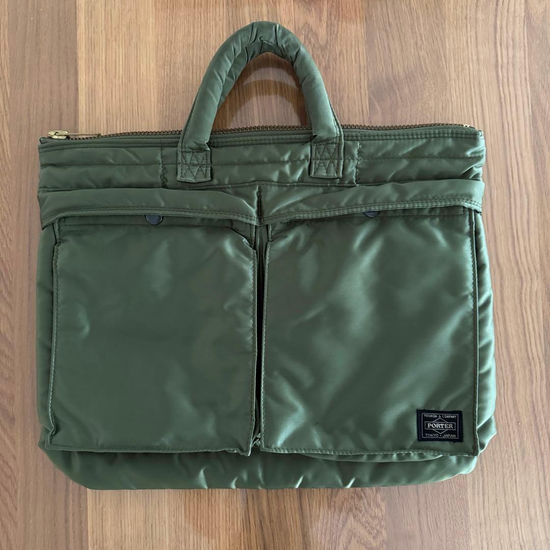 PORTER TANKER BRIEFCASE セージグリーン