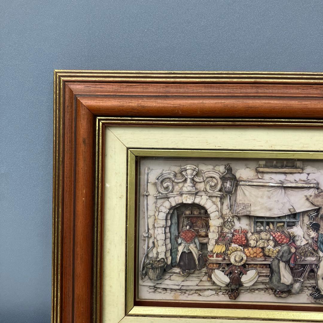 希少 アントン・ピック シャドーボックス 額装 壁掛け 3Dアート 立体絵