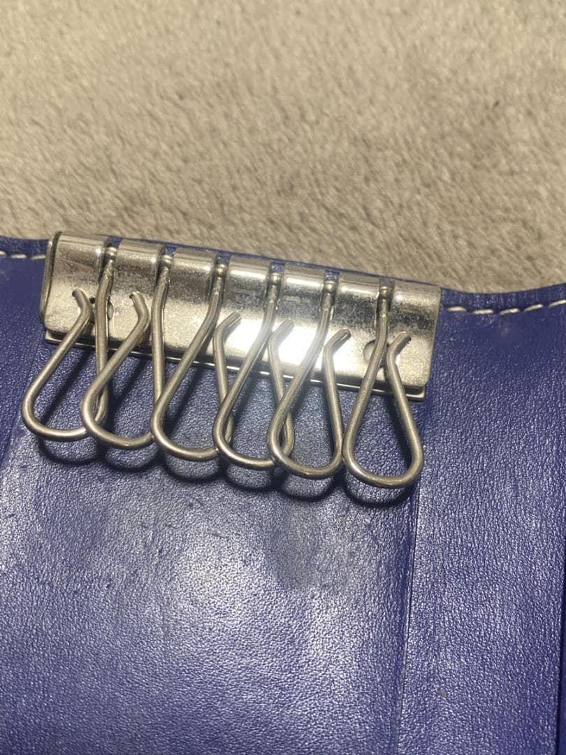 GOYARD ゴヤール 6連キーケース　ヘリボーン　ネイビー x ブルー