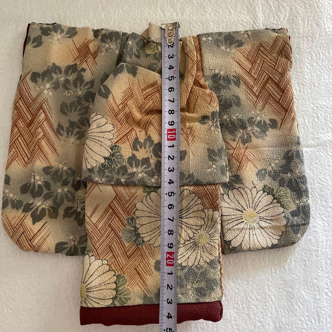 10148 人形の着物　古布　江戸縮緬