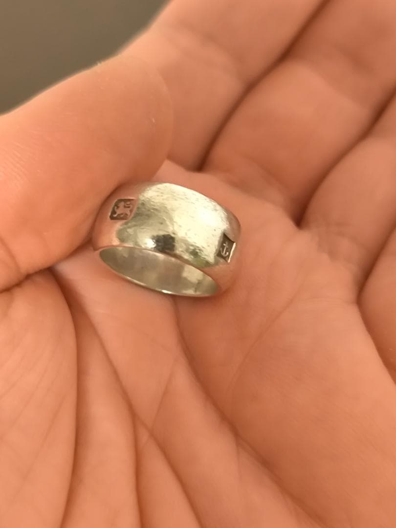 1994 英国 ヴィンテージ 925 スターリングシルバー ホールマーク リング