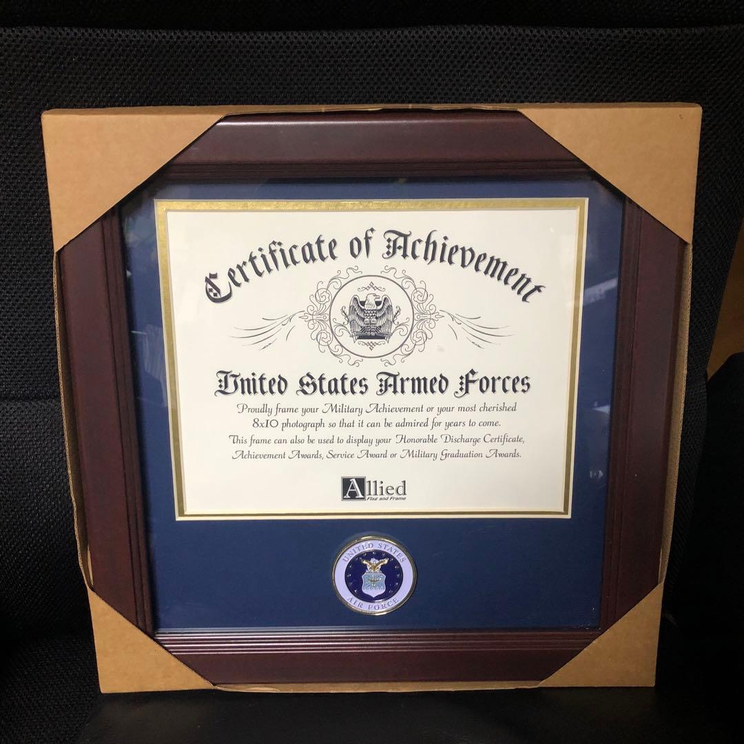 アメリカ米軍　メダル付フォトフレーム