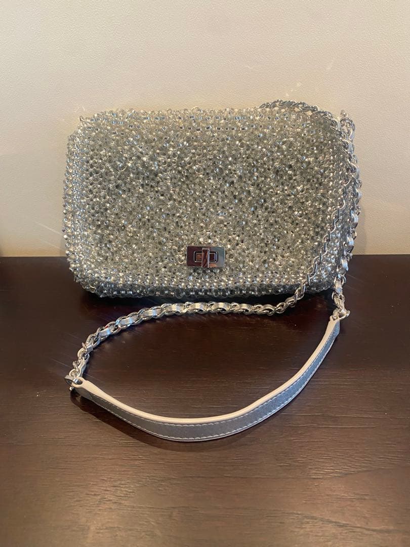 ぽん！ ANTEPRIMA シルバー ワイヤーショルダーバッグ　未使用‼️