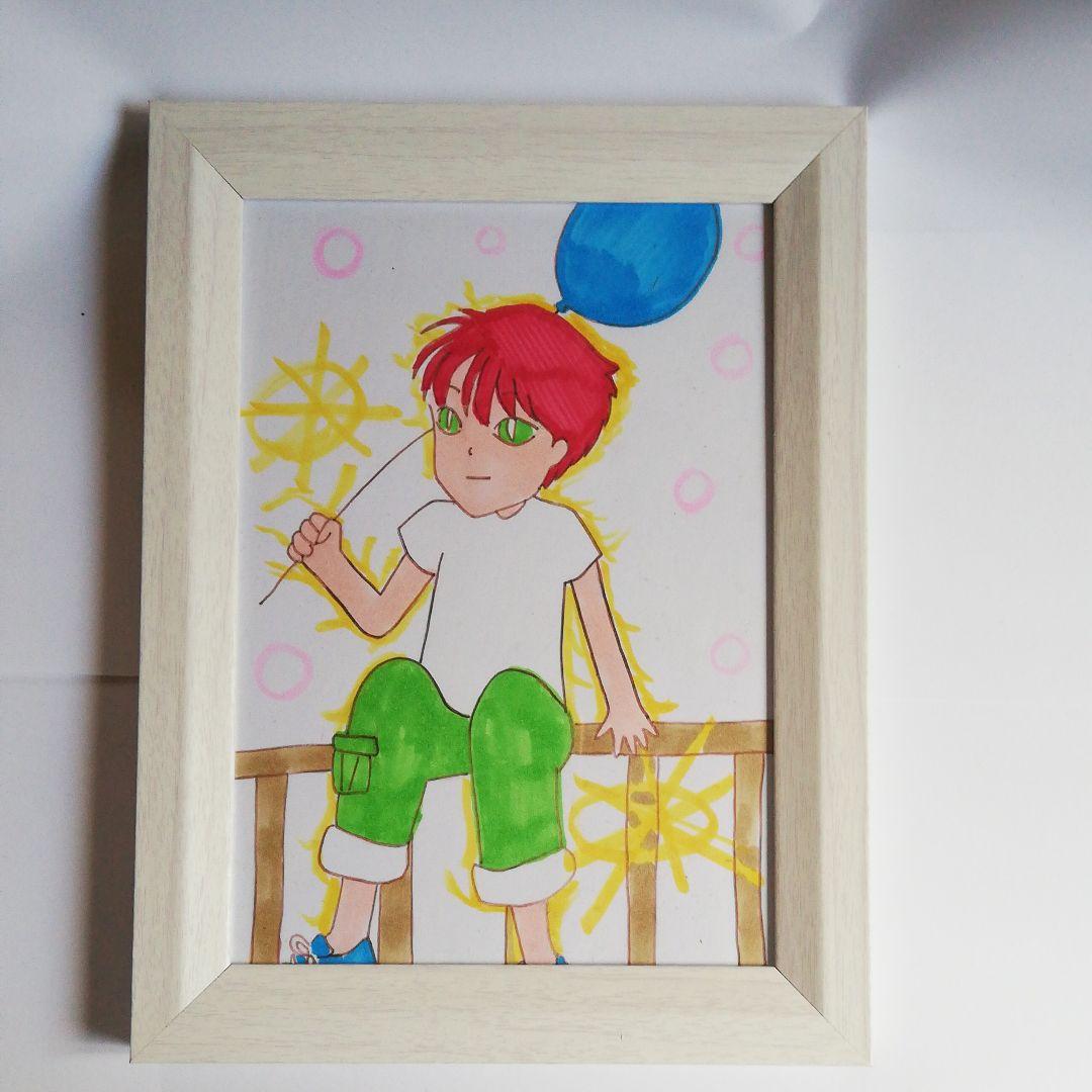 不思議な男の子「絵画」２L判サイズ