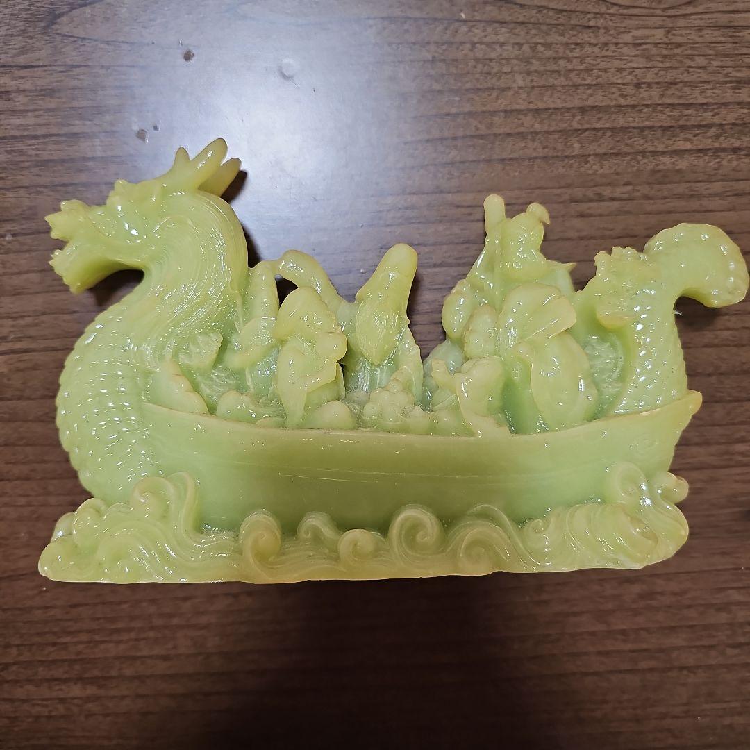 翡翠製龍オブジェ 約15cm