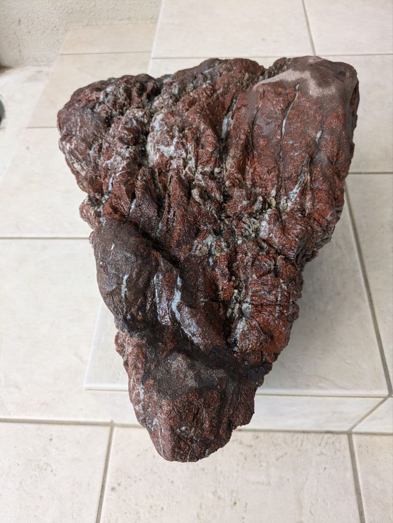 赤石 原石 特大29kg 龍顔 未加工品 多数の石英流れ 希少、レア品