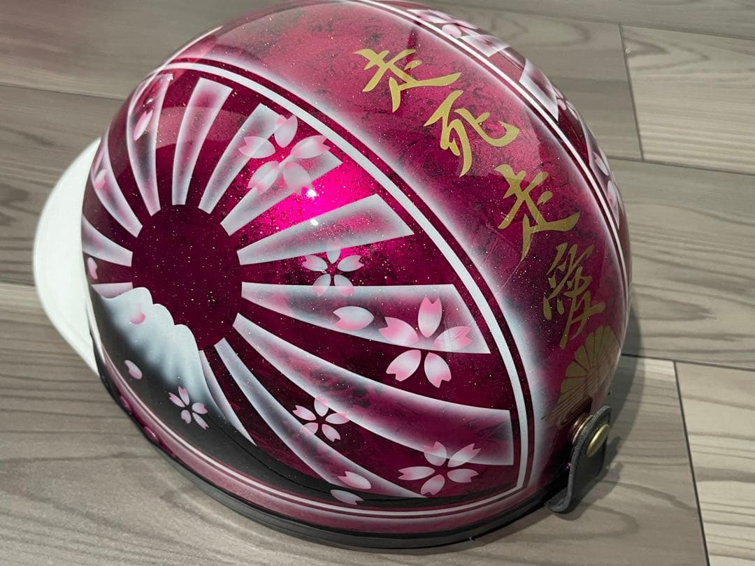 ラメ 桜吹雪 富士日章 コルク半 ヘルメット CBX400F