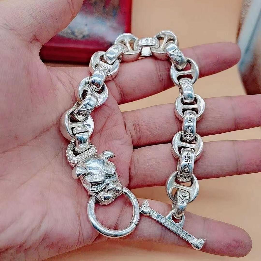 シルバー925 チェーンブレスレット 犬モチーフ*5