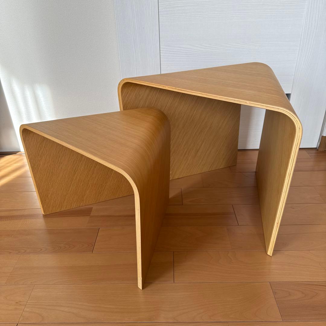 無印　重なるテーブルベンチ　オーク材