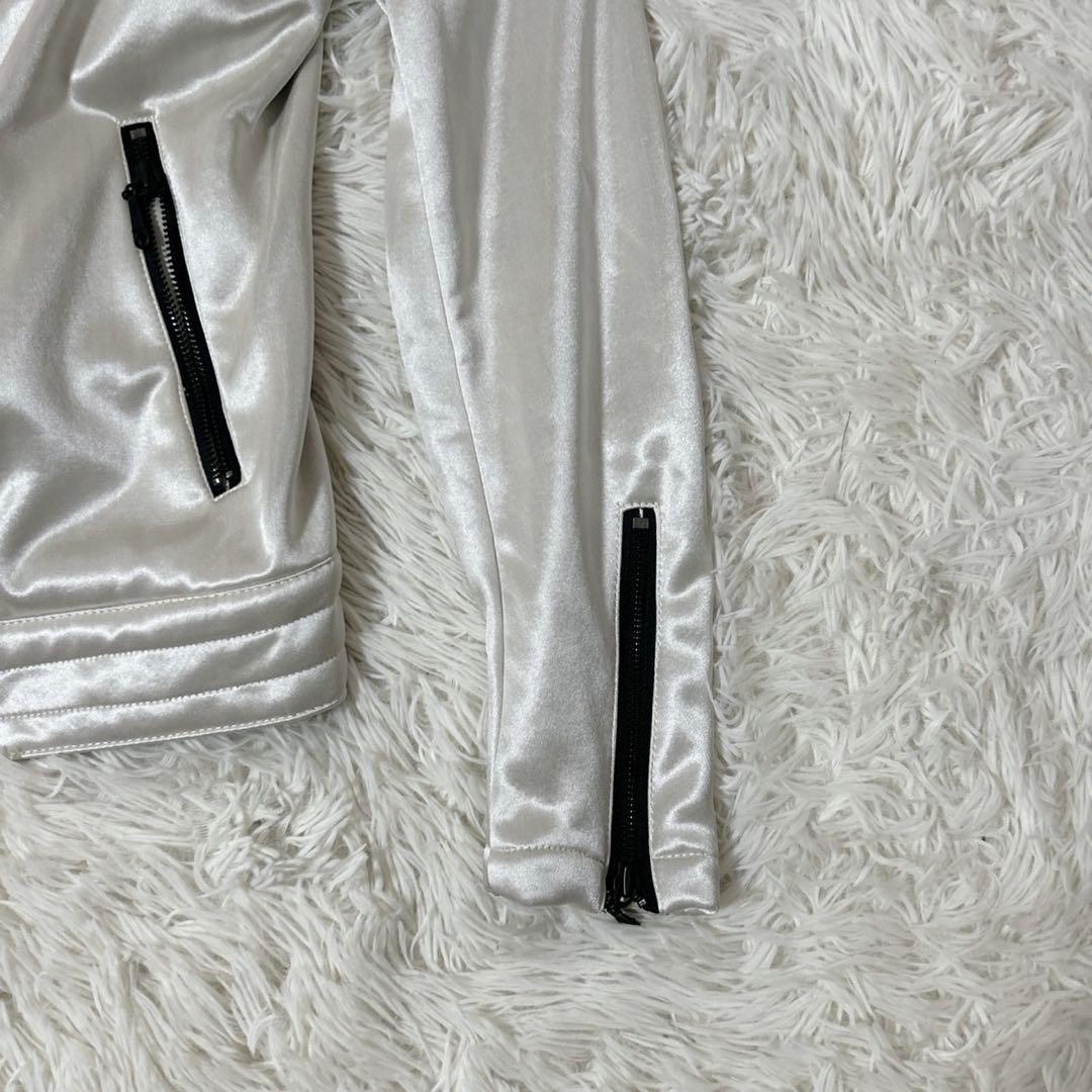 【59】Vanson ボンディングライダースジャケット　シルバー