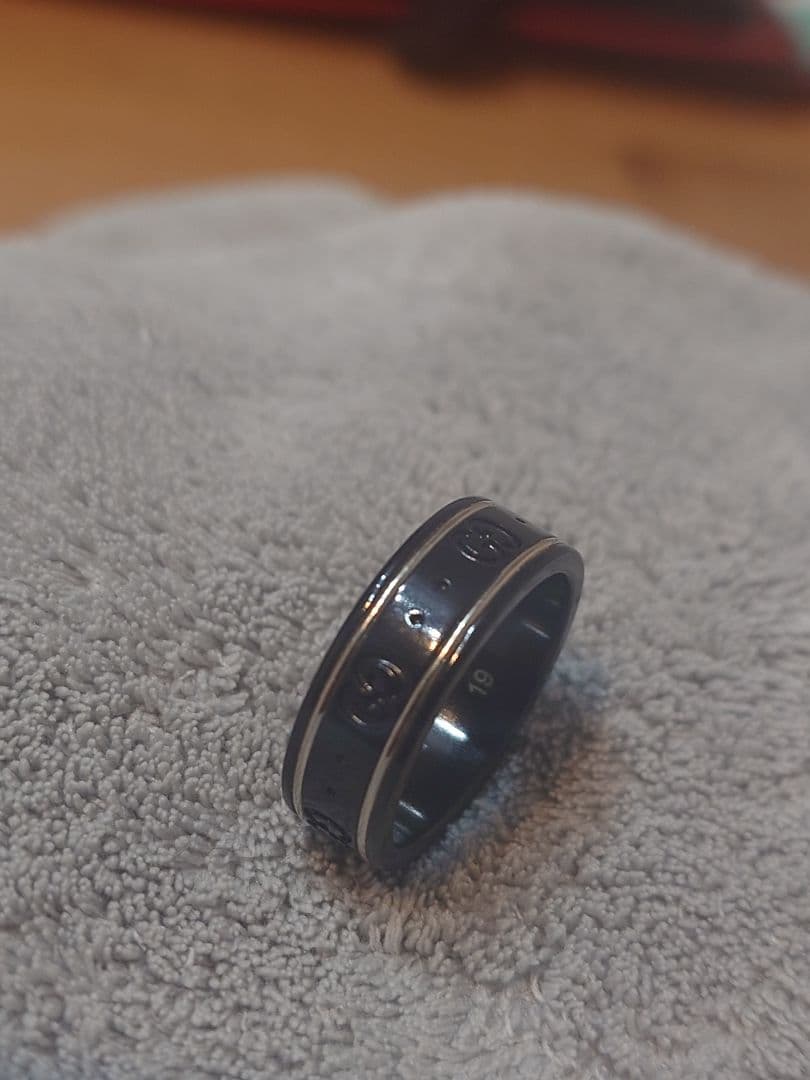 GUCCI アイコンブラックリング サイズ19