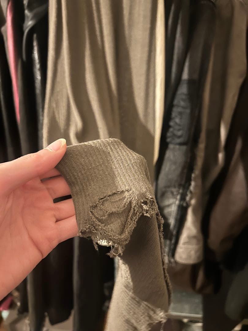 Rick Owens リブタンクトップ、23ss、ダスト、サイズS