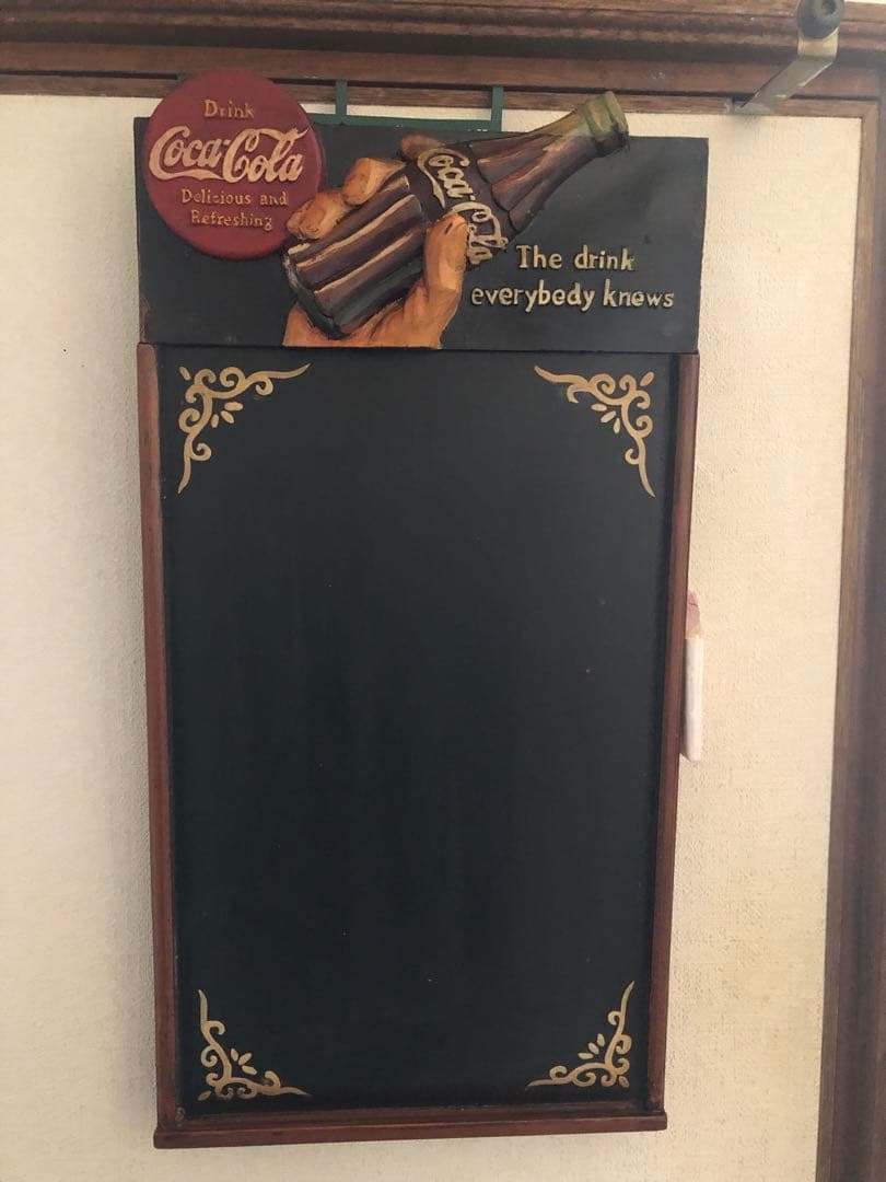 コカコーラ　Coca-Cola木製黒板　新品未使用