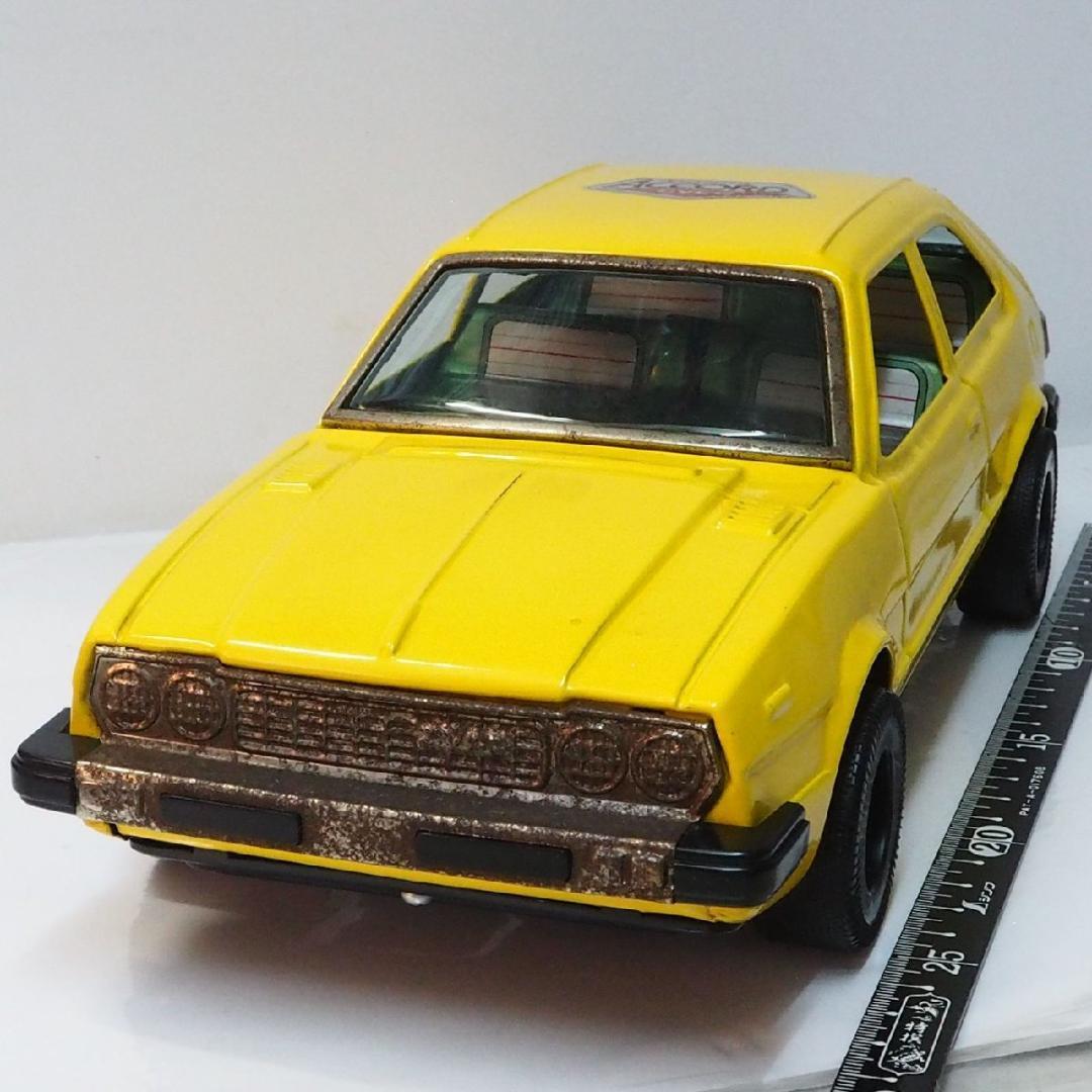 野村【ホンダ アコードCVCC黄イエロー フリクション】当時物ブリキ自動車 箱無