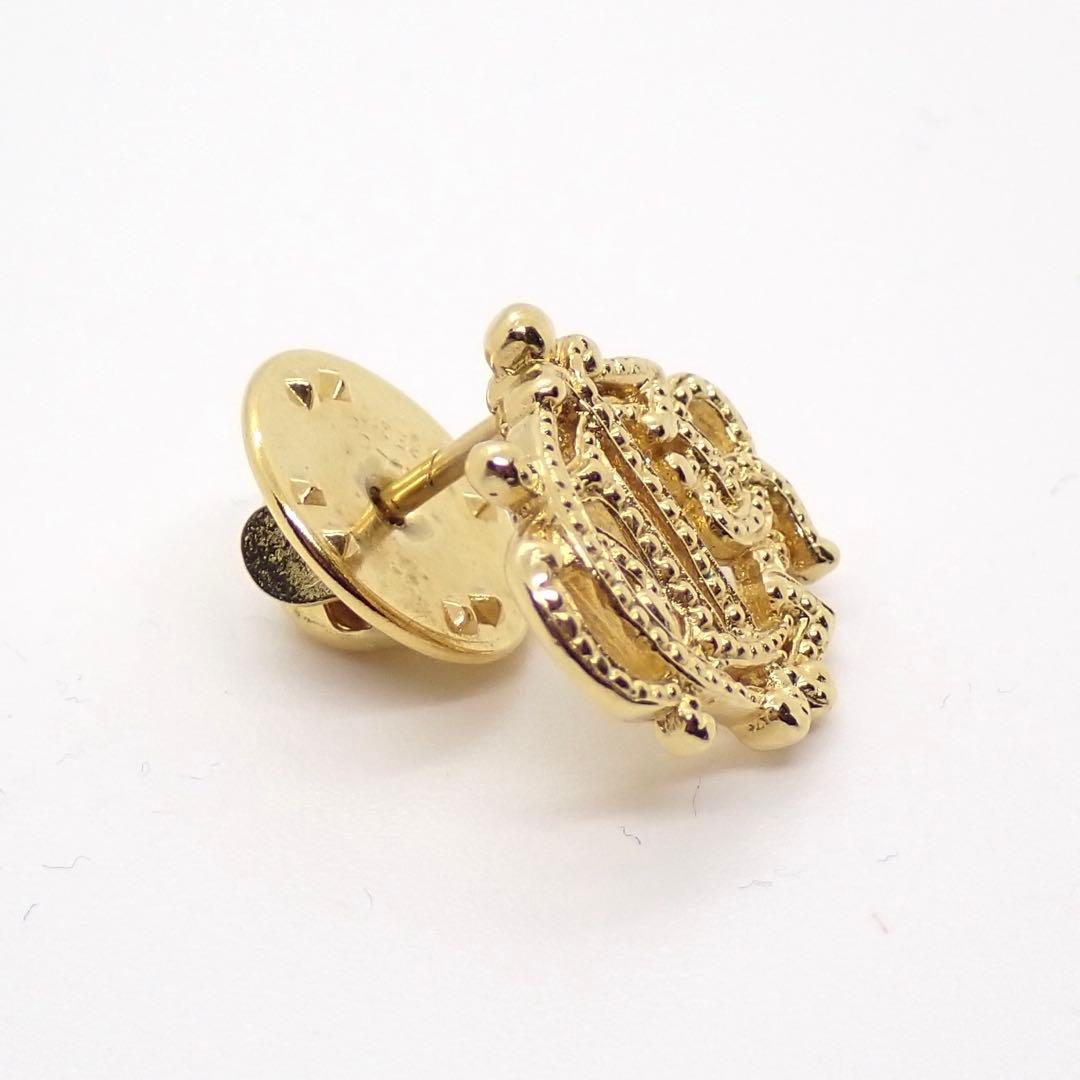 美品　クリスチャンディオール ピンバッジ　ロゴ　ゴールド