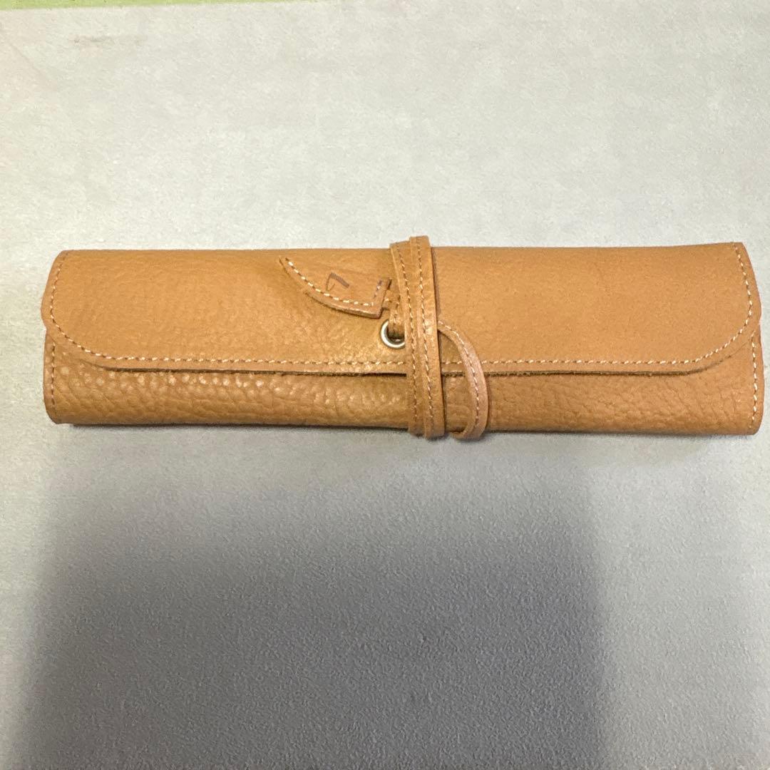 土屋鞄 （新品未使用）レザーロールタイプペンケース ベージュ