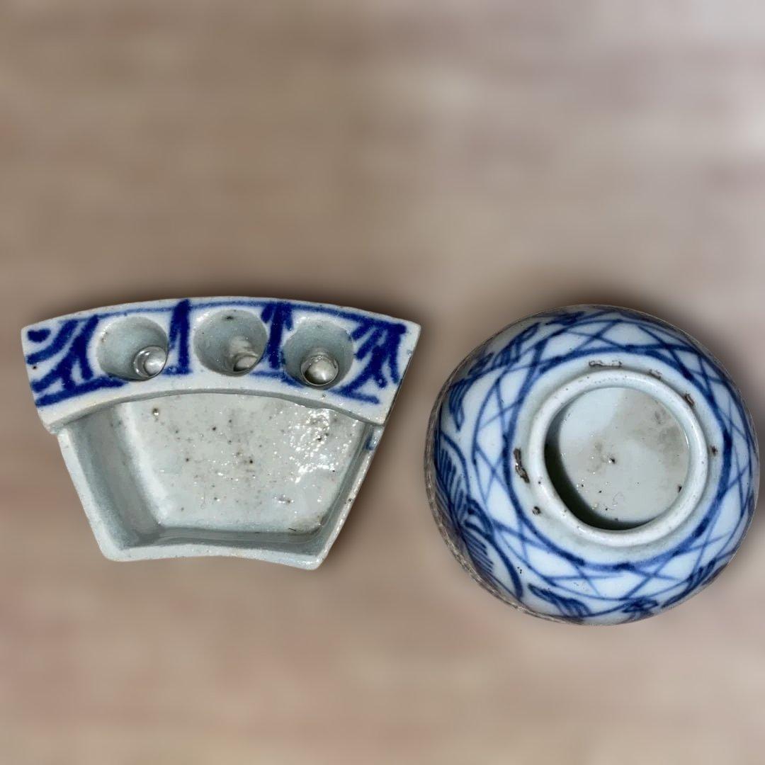 書道具　清時代　水入れ　筆洗い　スプーン