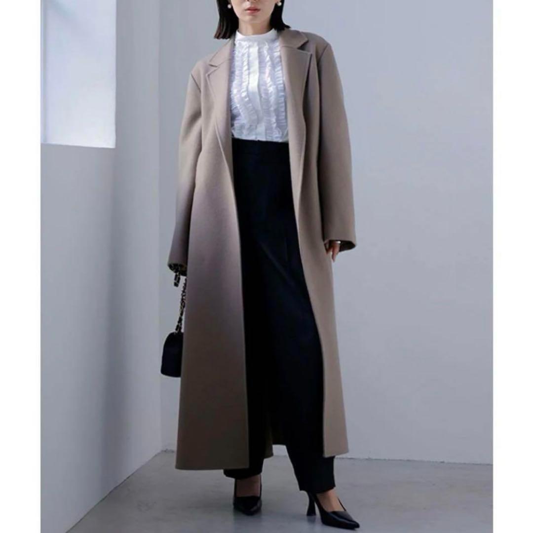 【美品】アニュアンス 23AW リバーロングチェスターコート ベルト付き S