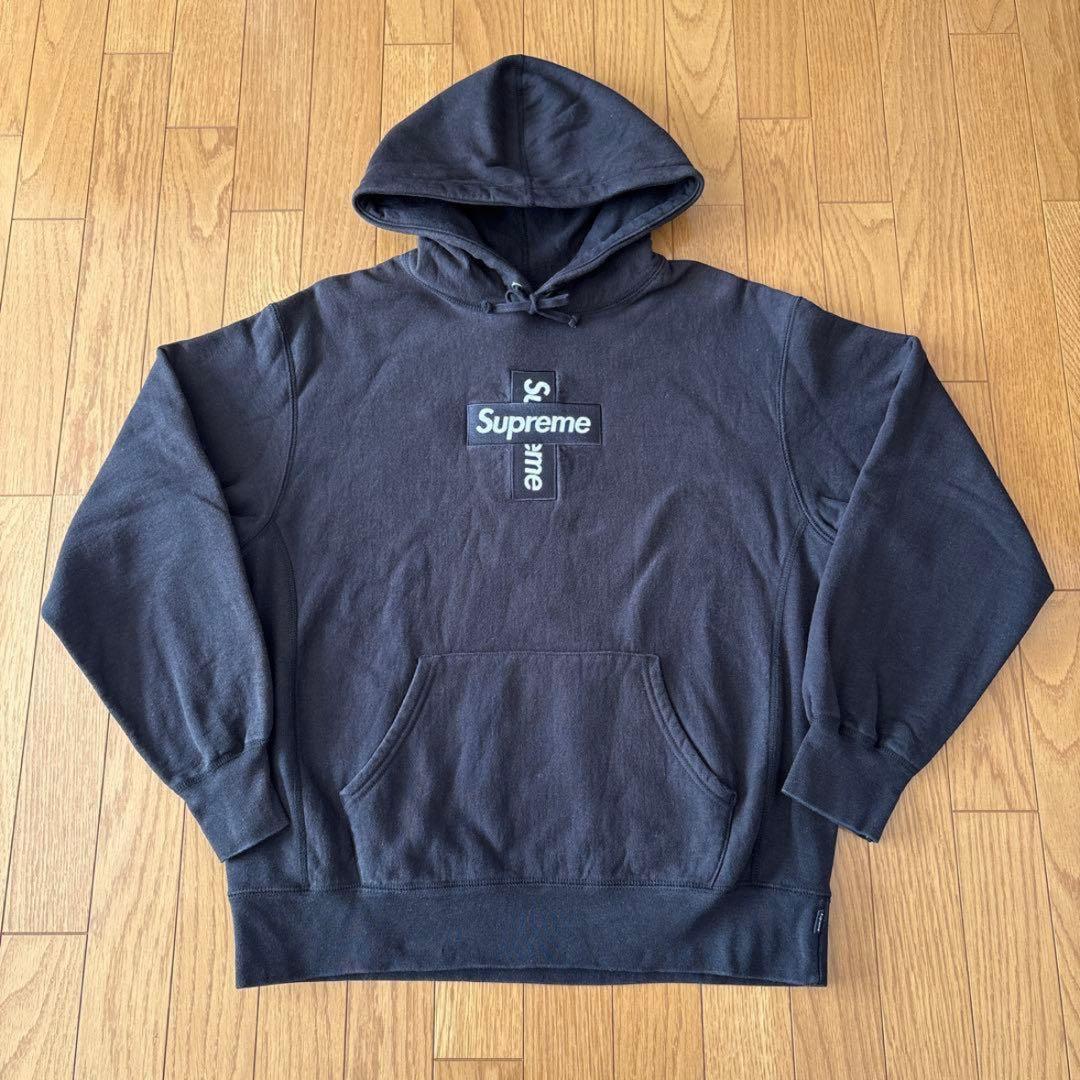 Supreme クロスロゴパーカー 黒