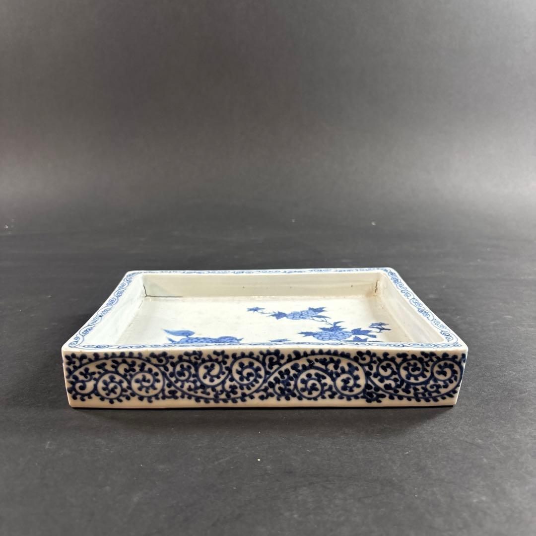 87 セール　水盤　染付　伊万里　九谷　鍋島　中国　南京　唐獅子　牡丹