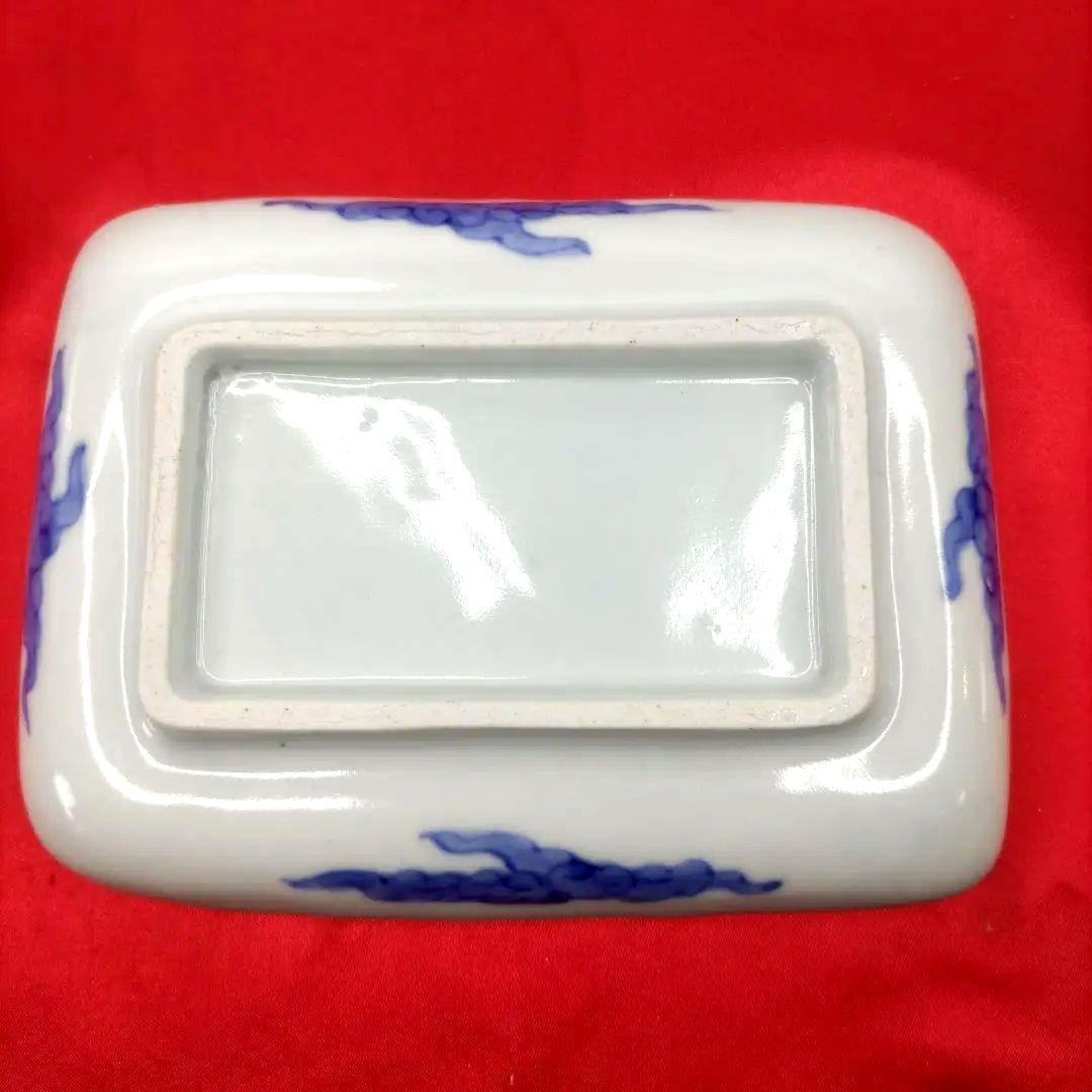 有田焼　伊万里焼　古伊万里　金彩　色絵　小皿　角皿　長角皿　刺し身皿5客セット③