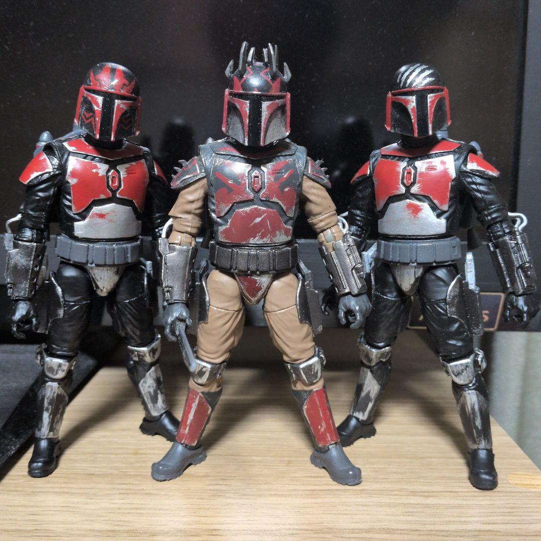 スターウォーズ　６インチ　マンダロリアン リペイント　カスタム　３体