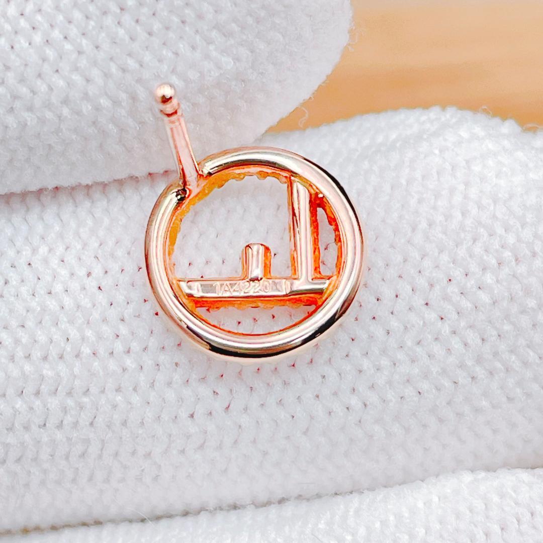 ◇フェンディ◇エフイズフェンディ ラインストーン ピアス ゴールド 1A4220