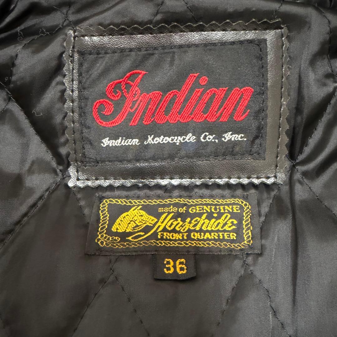 美品 インディアンモーターサイクル　馬革　シングルレザージャケット　ホースハイド