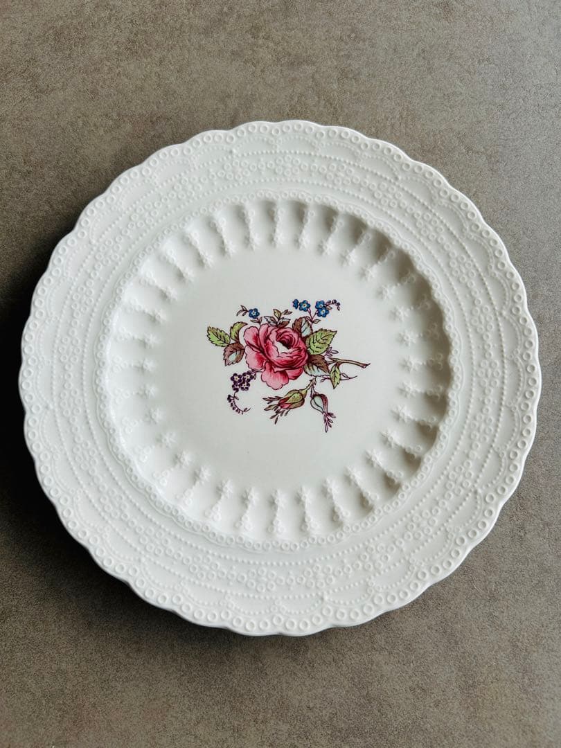 美品♡英国製Spode Billingsley Rose ケーキ皿 20cm