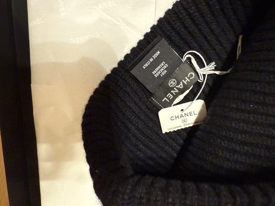 新品未使用★CHANEL25B新作★ココマーク ニット帽★