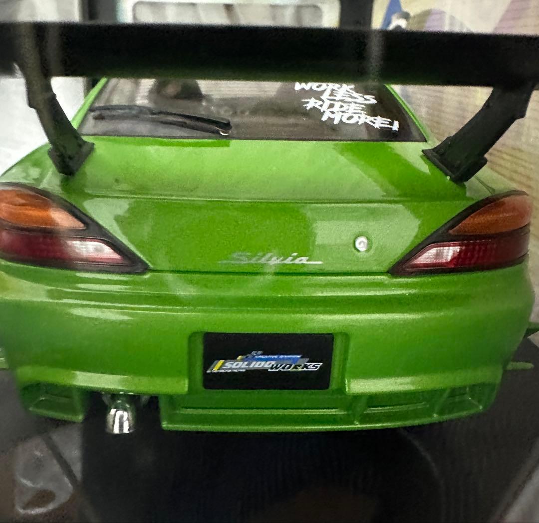 ミニカー Nissan Silvia S15 Spec R Aero 1/18Green