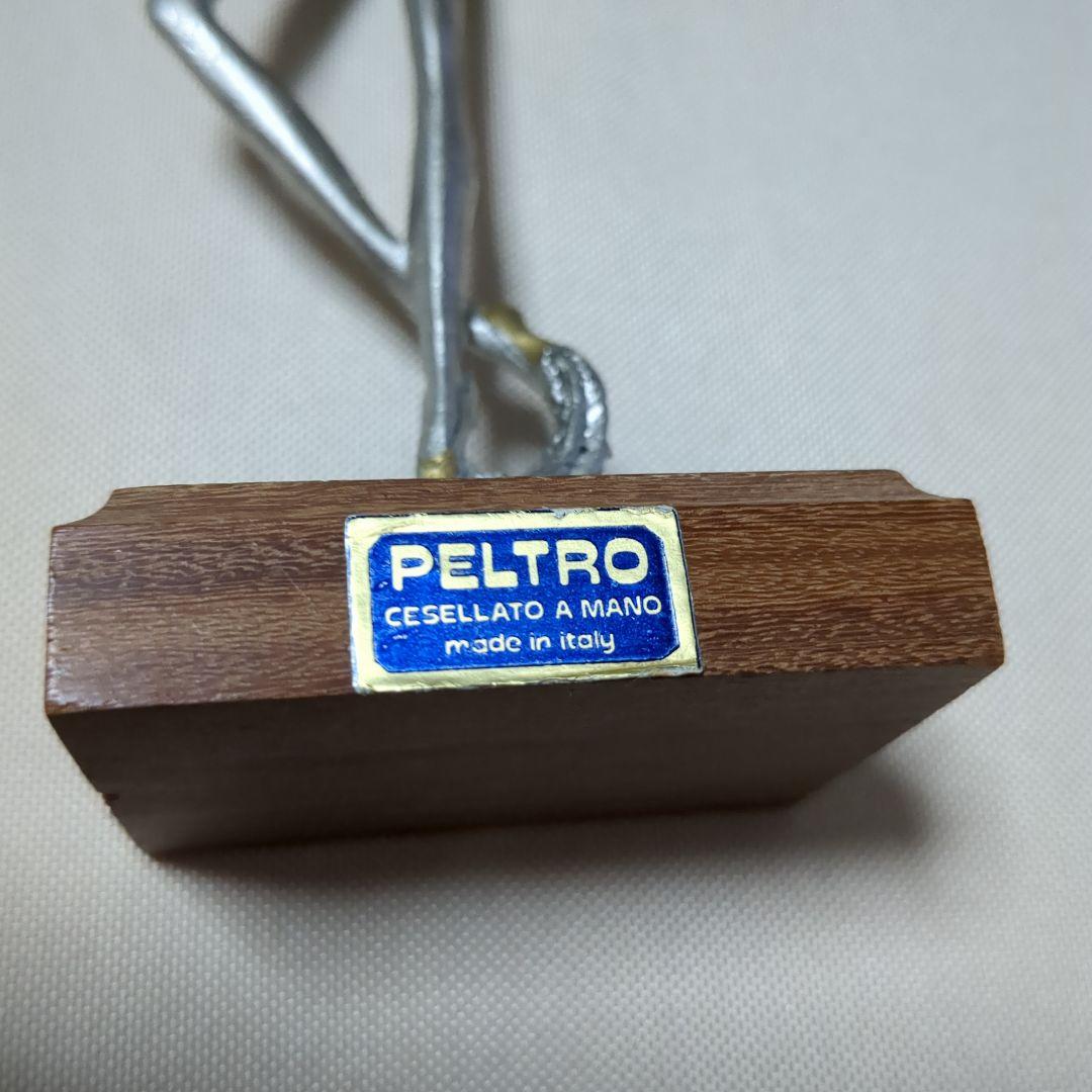 置物飾り物　ペルトロ　女性像　ヴィンテージイタリア製　ピューター