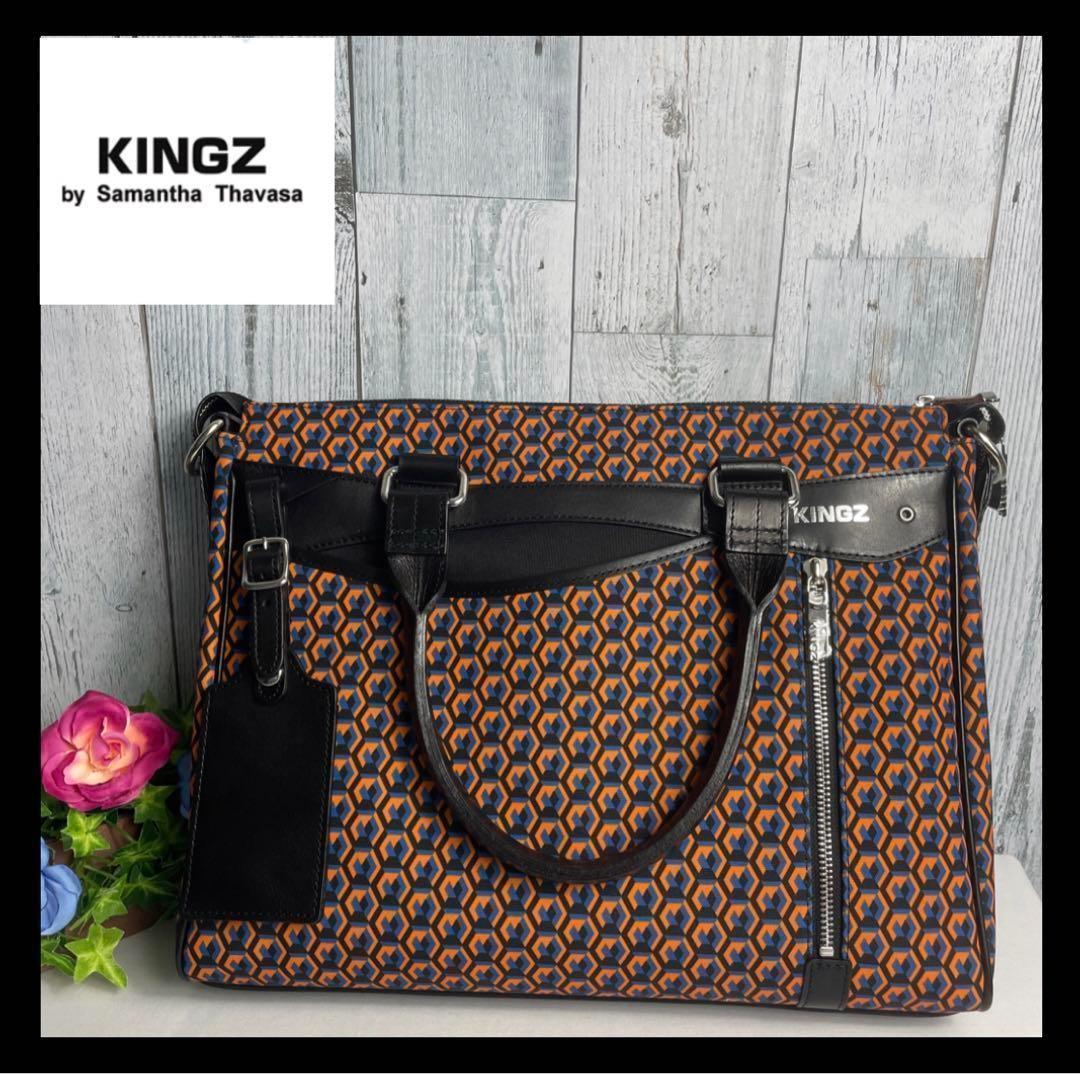 【新品】サマンサキングズSamantha KINGZ トート　幾何学柄